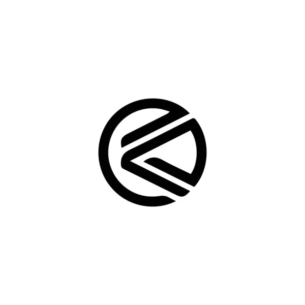 Początkowy Wzór Wzorca Wektora Litery Logo — Wektor stockowy