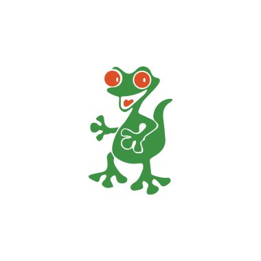 Gecko Kertenkele Logo Vektör Tasarım Şablonu
