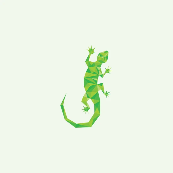 Gecko Lagarto Logo Vector Diseño Plantilla — Archivo Imágenes Vectoriales