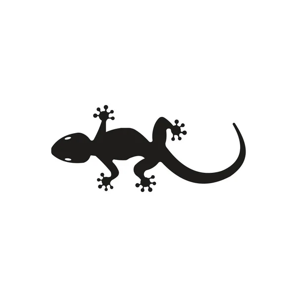 Gecko Lizard Logo Vetor Design Template — Vetor de Stock