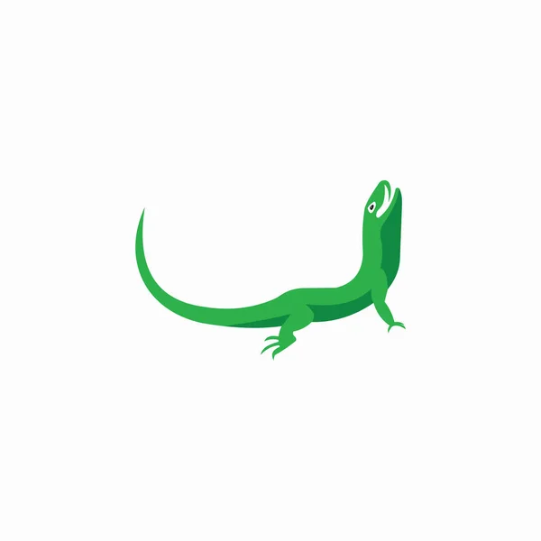 Gecko Lagarto Logo Vector Diseño Plantilla — Archivo Imágenes Vectoriales