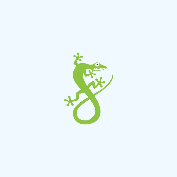 Gecko Lizard Logo Vector Design Template — стоковий вектор