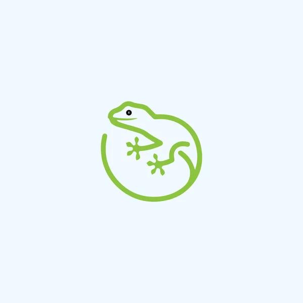 Gecko Lizard Logo Vector Design Template — стоковий вектор