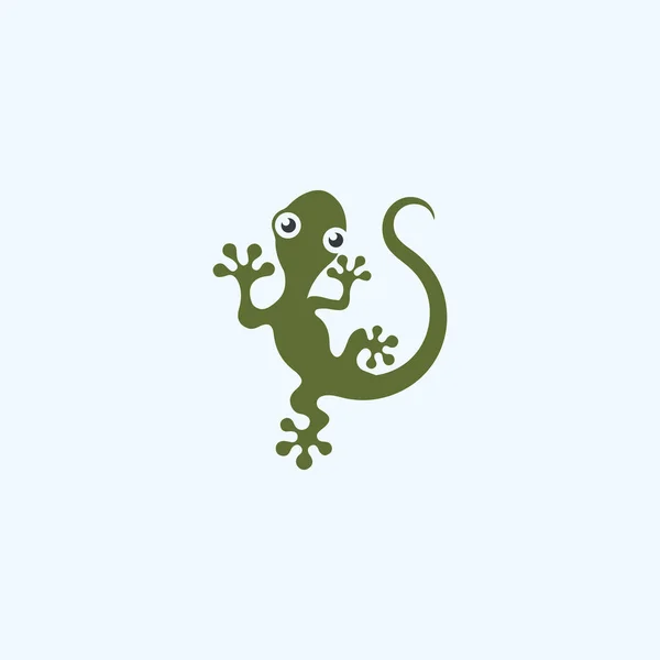 Gecko Kertenkele Logo Vektör Tasarım Şablonu — Stok Vektör