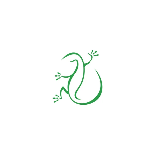 Ящірка Логотип Векторний Дизайн Шаблон — стоковий вектор