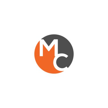İlk Harf mc logosu veya cm logo vektör tasarım şablonu 