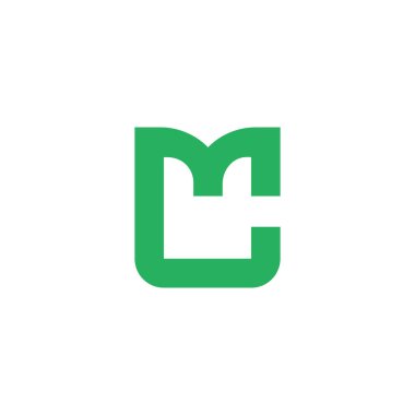 İlk Harf mc logosu veya cm logo vektör tasarım şablonu 