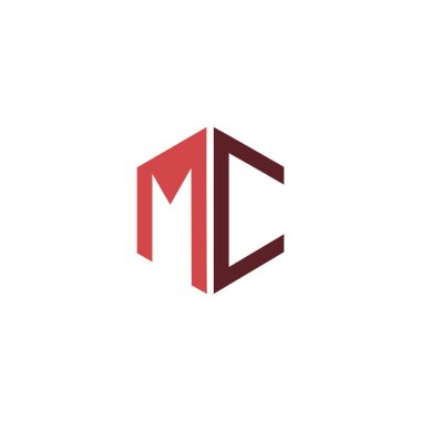 İlk Harf mc logosu veya cm logo vektör tasarım şablonu 
