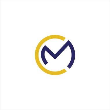 İlk Harf mc logosu veya cm logo vektör tasarım şablonu 