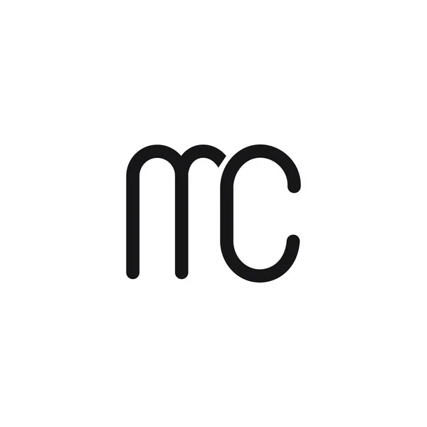 初始字母Mc标志或厘米标志向量设计模板 — 图库矢量图片