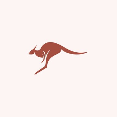 kanguru logo vektör tasarım şablonu