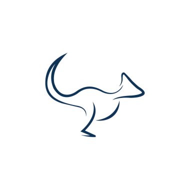 kanguru logo vektör tasarım şablonu
