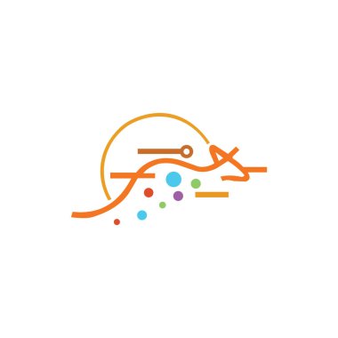 kanguru logo vektör tasarım şablonu