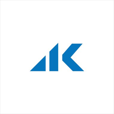 İlk Harf ak logosu veya ka logo vektör tasarım şablonu 