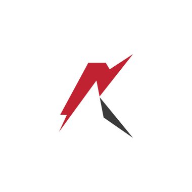 İlk Harf ak logosu veya ka logo vektör tasarım şablonu 