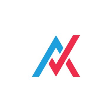 İlk Harf ak logosu veya ka logo vektör tasarım şablonu 