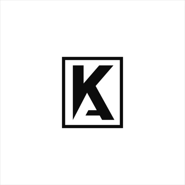 イニシャルレタークロゴまたはKaロゴベクトルデザインテンプレート — ストックベクタ