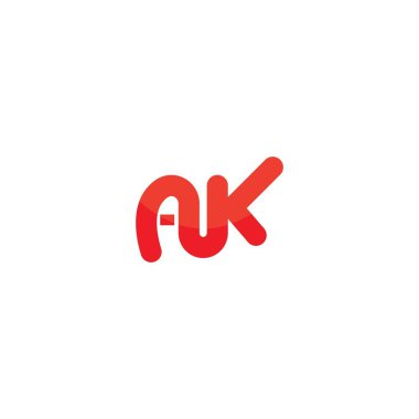 İlk Harf ak logosu veya ka logo vektör tasarım şablonu 