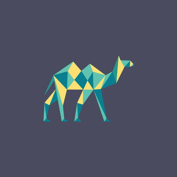 Wüste Tier Kamel Logo Design Vorlage — Stockvektor