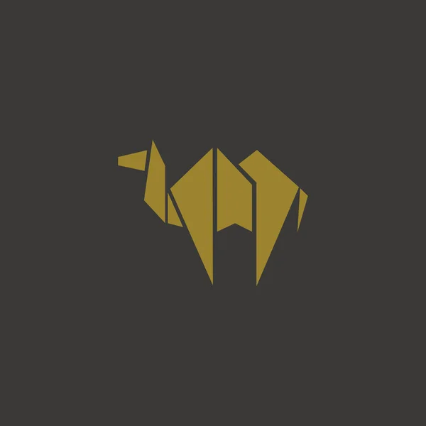 Desert Animal Camel Logo Design Template — Stock Vector