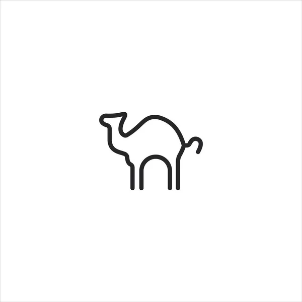 Deserto Animal Camelo Logo Design Template —  Vetores de Stock