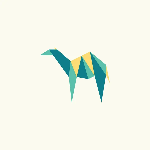 Wüste Tier Kamel Logo Design Vorlage — Stockvektor