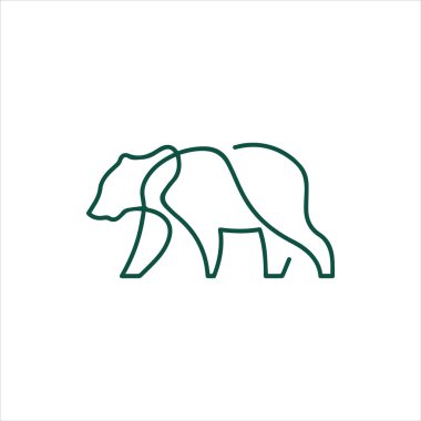 Hayvan Ayısı Logo Vektör Tasarım Şablonu