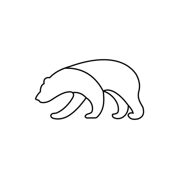 Modelo Design Vetores Logotipo Urso Animal — Vetor de Stock