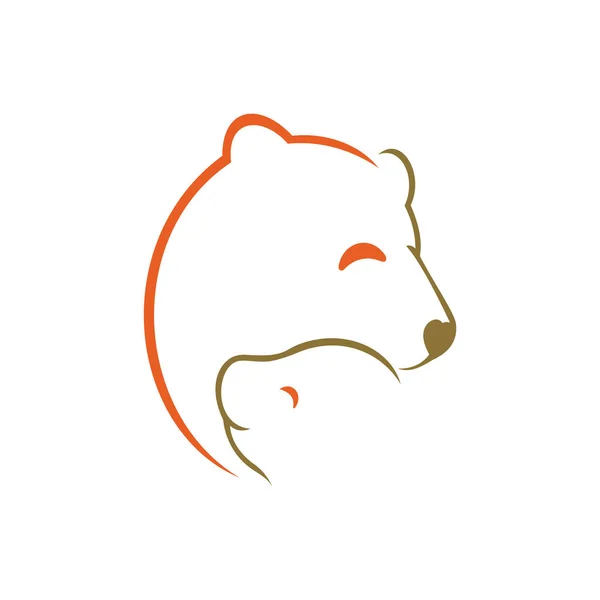 Wzór Wektora Logo Niedźwiedzia Zwierzęcego — Wektor stockowy