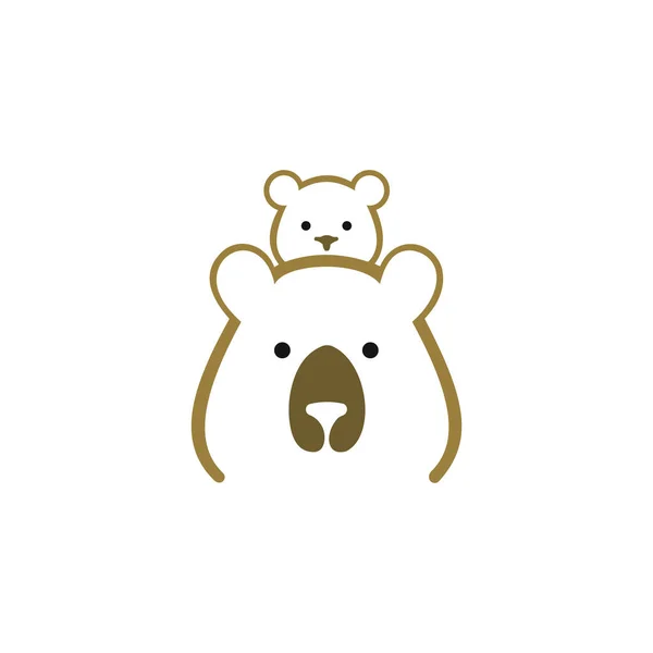 Animal Bear Logo Vector Design Vorlage — Stockvektor