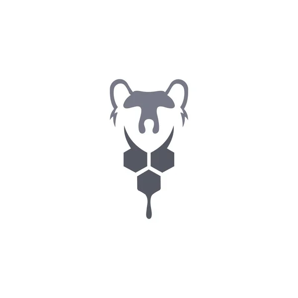 Modèle Conception Vectorielle Logo Ours Animal — Image vectorielle