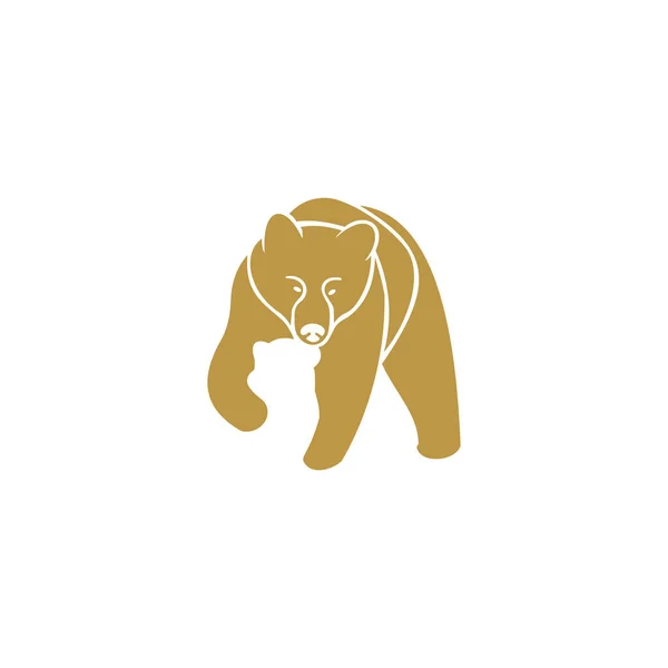 Тваринний Ведмідь Логотип Векторний Дизайн Шаблон — стоковий вектор