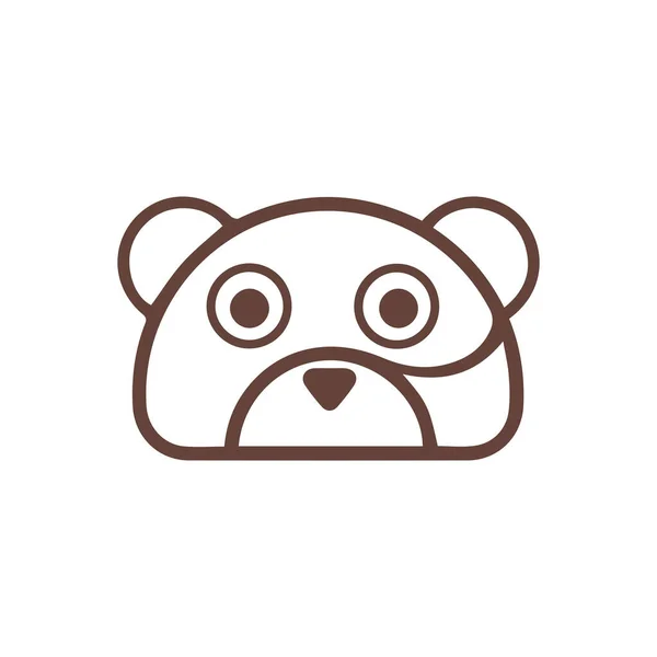 Шаблон Векторного Дизайна Animal Bear — стоковый вектор