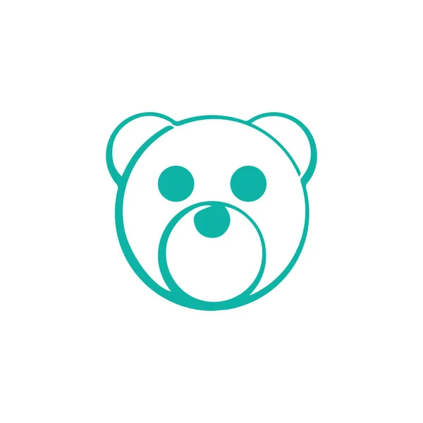 Animal Bear Logo Vector Plantilla Diseño — Vector de stock