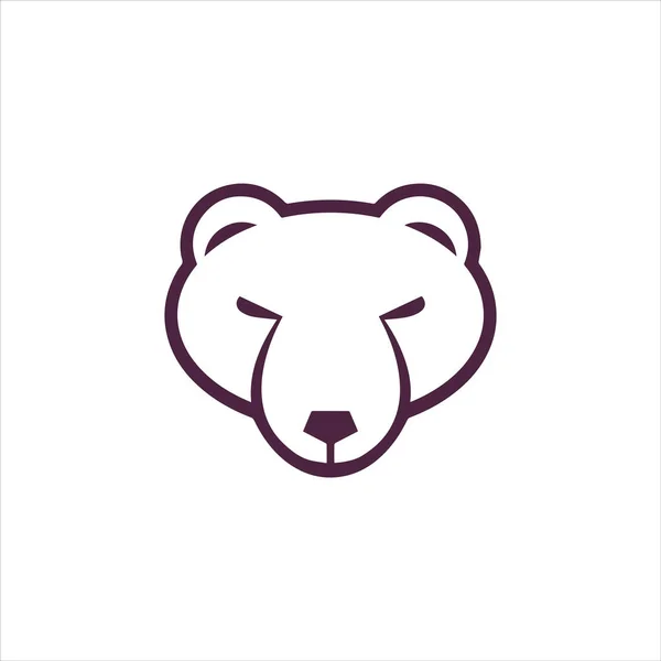 Modelo Design Vetores Logotipo Urso Animal —  Vetores de Stock