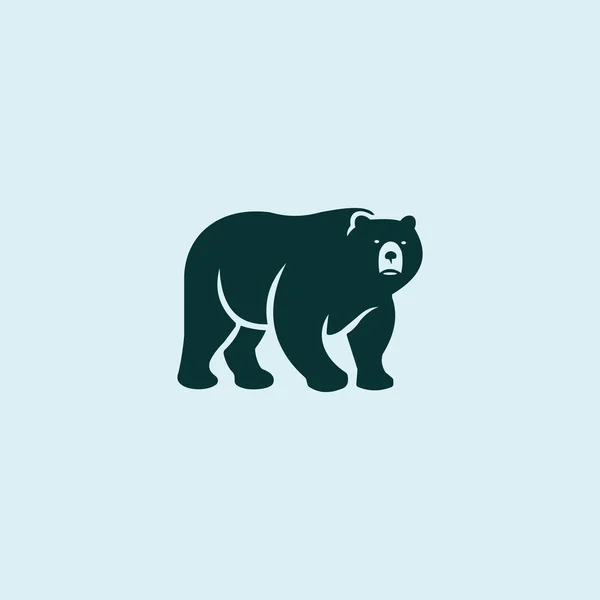 Animal Bear Logo Vector Design Template — Stock Vector