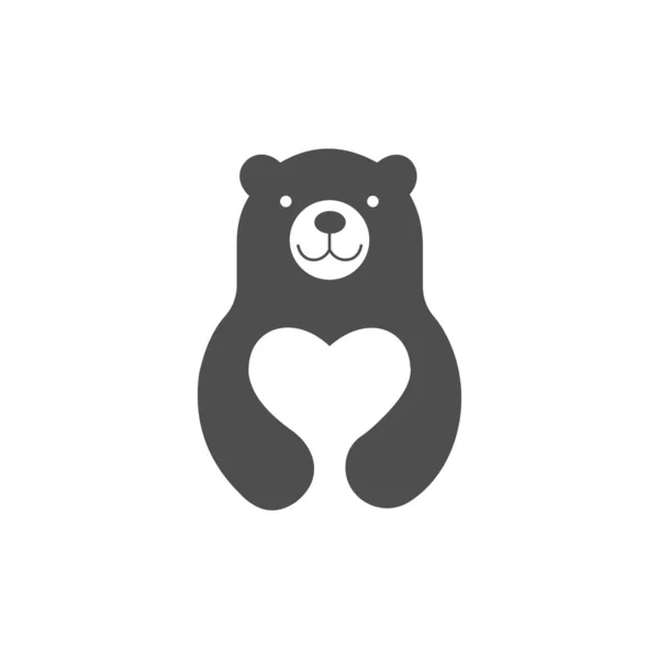 Animal Bear Logo Vector Plantilla Diseño — Vector de stock