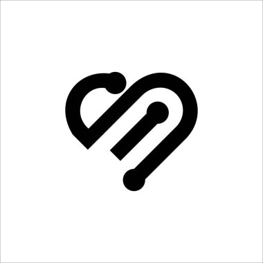 İlk harf ms logo veya sm logo vektör tasarım şablonları