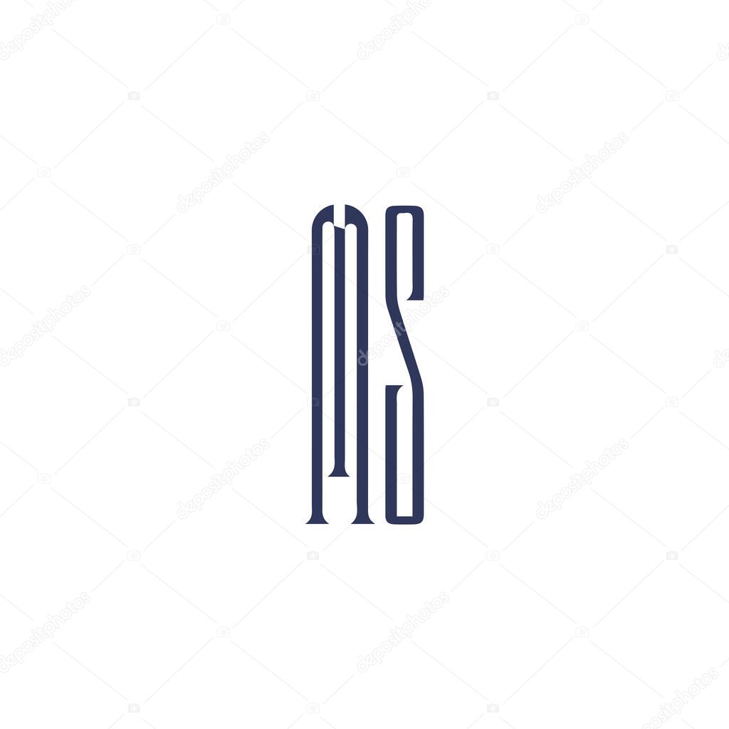 Initial letter ms logo or sm logo vector design templates
