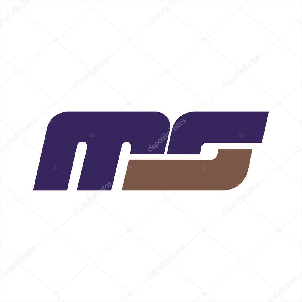 Initial letter ms logo or sm logo vector design templates