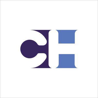 İlk harf ch logosu veya hc logo vektör tasarım şablonu