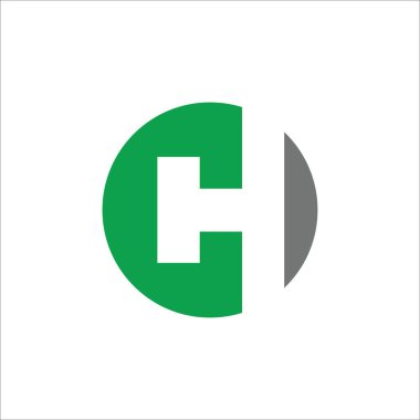 İlk harf ch logosu veya hc logo vektör tasarım şablonu