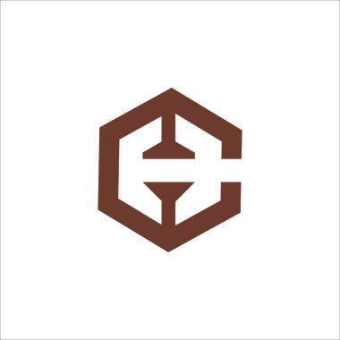 İlk harf ch logosu veya hc logo vektör tasarım şablonu