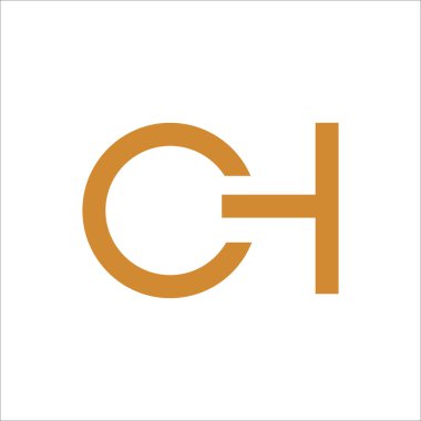 İlk harf ch logosu veya hc logo vektör tasarım şablonu