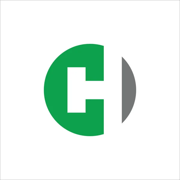 İlk harf ch logosu veya hc logo vektör tasarım şablonu