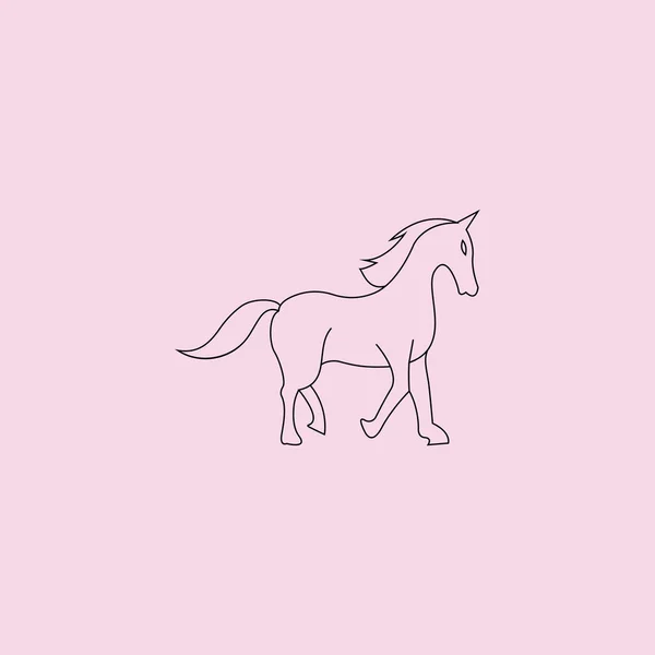 Cavallo Logo Modello Progettazione Vettoriale — Vettoriale Stock