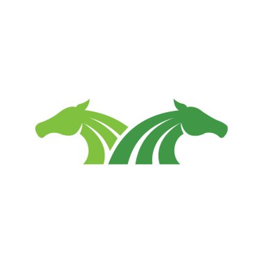 Hayvan atı logo vektör tasarım şablonu