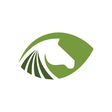 Hayvan atı logo vektör tasarım şablonu