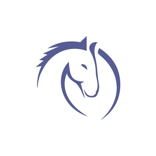 動物の馬のロゴベクトルデザインテンプレート — ストックベクタ