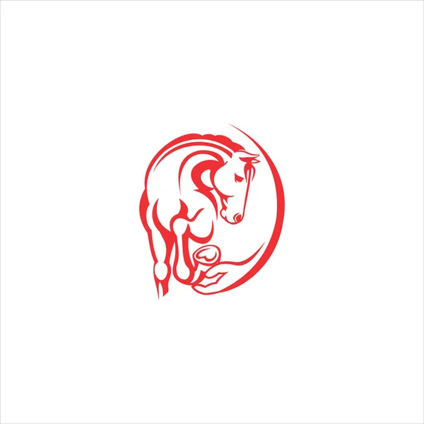 Vorlage Animal Horse Logo Vektor Design — Stockvektor